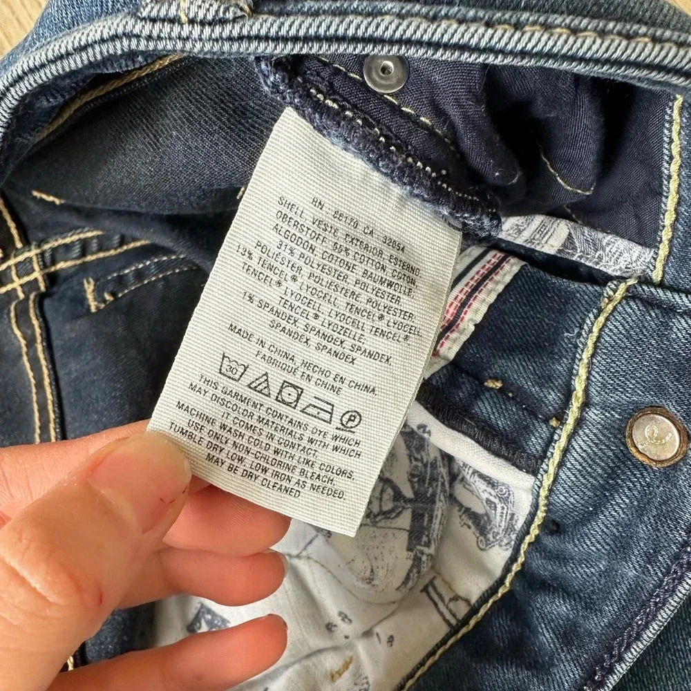 Pilcro & The Letterpress Anthropologie SERIF Blue Stretch Skinny Jeans Womens 27 - Picture 5 of 6